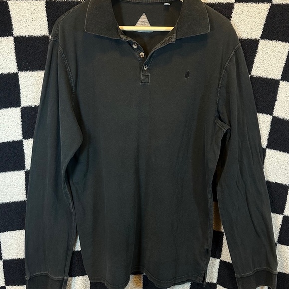 Altamont Black Long Sleeve Polo Shirt Men's Large - Picture 1 of 5